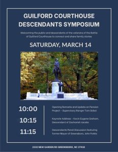 First Annual Descendants of Battle of Guilford Courthouse Veterans Symposium