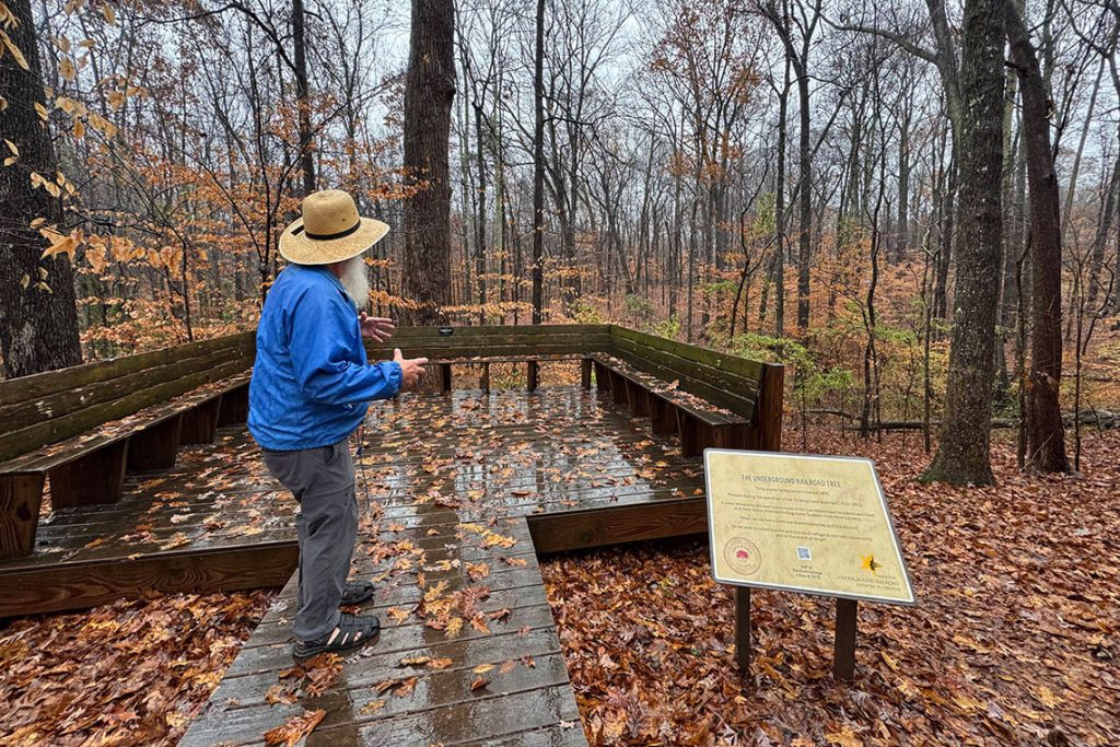 Underground Railroad Tree on what is now Guilford College's Campus