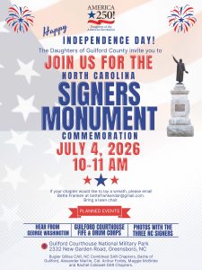 Commemoration of NC Signers of the Declaration of Independence